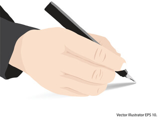 Human Hand Writing Vector Line Sketched Up, EPS 10.