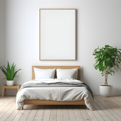 Mockup photo modern bedroom 