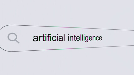 Artificial Intelligence - Internet browser search bar typing AI related question.