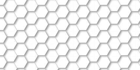 	
Seamless pattern with hexagons White Hexagonal Background. Luxury White Pattern. Vector Illustration. 3D Futuristic abstract honeycomb mosaic white background. geometric mesh cell texture.