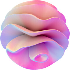 Abstract Pink Pearl Y2K Shape