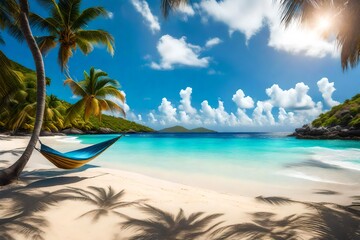 beach with palm trees