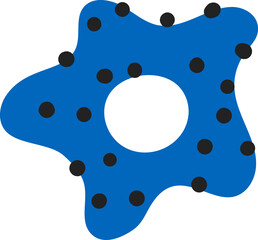 Abstract hand drawn organic shape