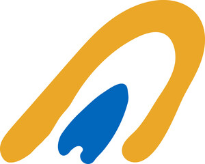 Abstract hand drawn organic shape