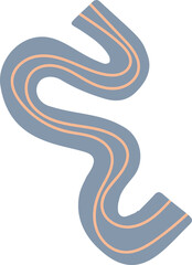 Abstract hand drawn organic shape