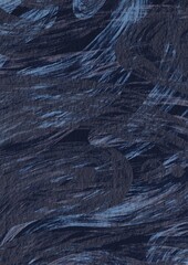 Blue and gray brush stroke on dark blue paper backgrpund illustration for decoration on night, winter and modern style concept.