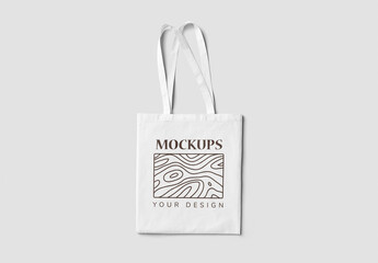 Fototapeta na wymiar Mockup of customizable tote bag against customizable background