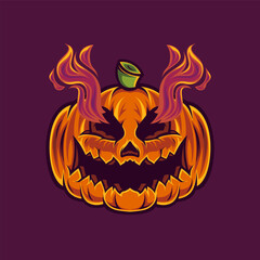 The Pumpkin Head Character Design with a very Scary halloween theme