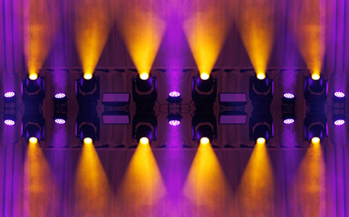 Abstract texture background for design. Stage light and smoke on stage, lighting and spotlights