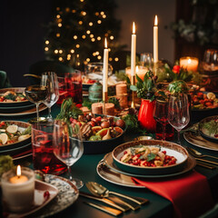 Christmas Table Dressing