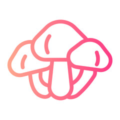 mushroom gradient icon