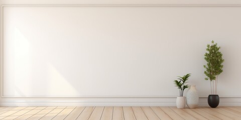 empty room with floor and wall