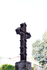 Cross placed on buildings or cemeteries