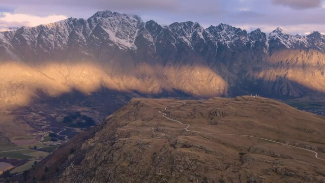 Aerial: Queenstown and Remarkable Mountains, New Zealand