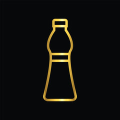 gold color water bottle icon, vector, template, logo, trendy, collection, flat, design