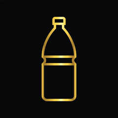 gold color water bottle icon, vector, template, logo, trendy, collection, flat, design
