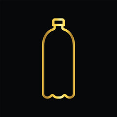 gold color water bottle icon, vector, template, logo, trendy, collection, flat, design