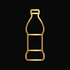 gold color water bottle icon, vector, template, logo, trendy, collection, flat, design