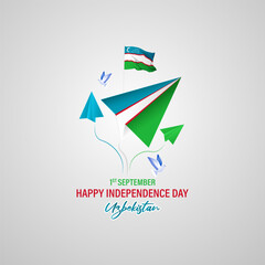 Vector illustration of Uzbekistan Independence Day social media story feed template