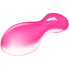 Liquid pink wet drops of gel or collagen.Spilled puddles of cosmetic serum or water. Round clean swatch of essence lotion or jelly for skin care.Beauty background with oil drops.