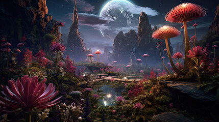 Extraterrestrial flora and fauna on an exoplanet