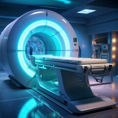 Medical diagnostic machine in the hospital. Generative AI