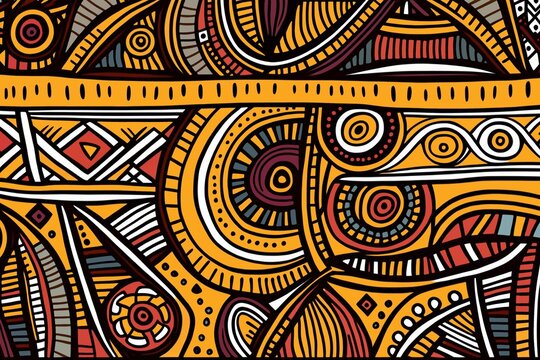 abstract seamless pattern, ethnic background, african style - great for textiles, banners, wallpapers, wrapping	
