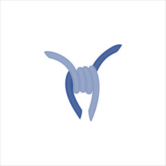 Barbed wire fence border frame illustration. Sharp thorns of barbwire barrier zone. Protection and security concept. Vector illustration.