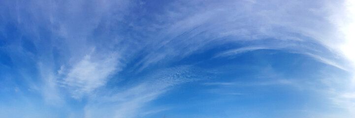 Panoramic sky on a sunny day.