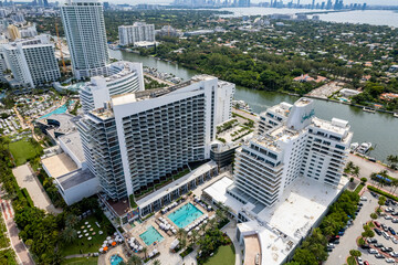 Miami Beach, Florida, USA - Luxury hotels along Mid-Beach