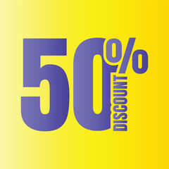 50 percent discount deal icon, 50% special offer discount vector, 50 percent sale price reduction offer, Friday shopping sale discount percentage design