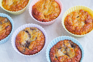 Delicious freshly baked gluten free berry muffins made with coconut flour with no added sugar....