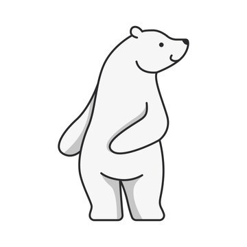 polar bear animal cartoon isolated icon vector illustration graphic design vector illustration graphic design