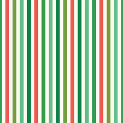 Christmas stripe pattern background. Festive vector seamless repeat of horizontal red and green stripes. 