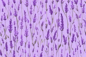 Fototapeta na wymiar Delicate Lavender flower pattern background. Generative AI.
