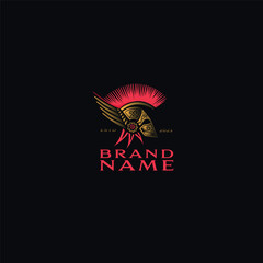 spartan helmet modedrn logotype