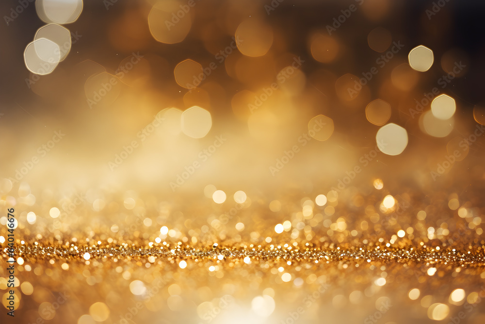 Poster light abstract glowing bokeh light. shining star, sun particles and sparks with lens flare effect on