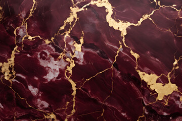 Marble granite dark pink and white with gold texture. Background wall surface seamless pattern graphic burgundy, cherry, ruby floor ceramic counter texture stone Generative AI