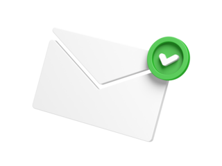 Mail icon. Isolated. E-mail. Email. 3d illustration.