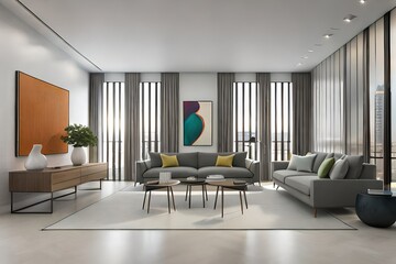 modern living room with sofa