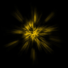 Fototapeta premium Overlay, flare light transition, effects sunlight, lens flare, light leaks. High-quality stock image of warm sun rays light effects, overlays or yellow flare isolated on black background for design