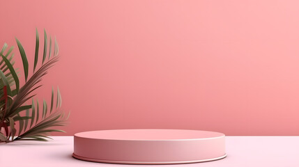 Abstract minimal scene. podium with in clean background for product presentation displays.