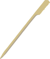 The bottom is a pointed stick, the tip is a flag