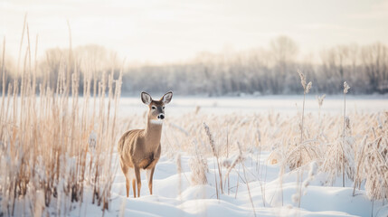 Obraz premium deer in winter