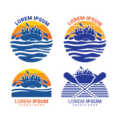 set collection of mascot designs and logo designs for rafting © Mr.Endra_GM