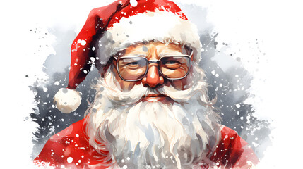 Santa Claus With Spec On White Background Art
