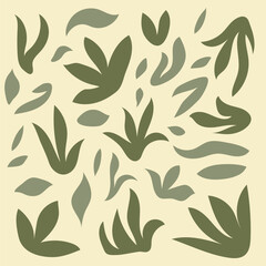 pattern vector leaves green illustration