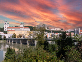 Fototapeta na wymiar Old town of Passau in Bavaria