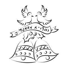 Christmas Embroidery design for print or use as poster, card, flyer or T Shirt