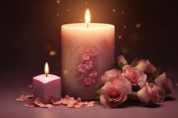 Cozy atmosphere concept: template, banner, mother's day, valentine's day, special occasions